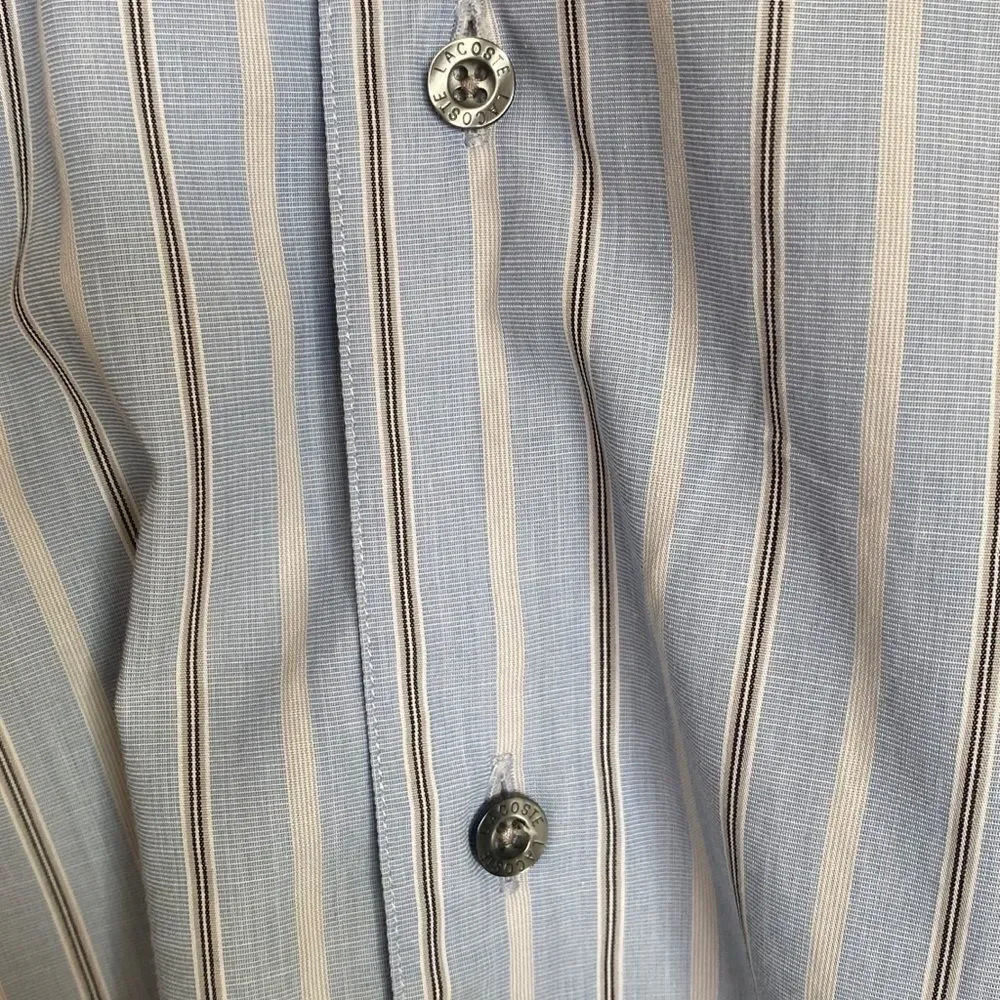Lacoste Striped Men’s Button Down Dress Shirt - Picture 5 of 8